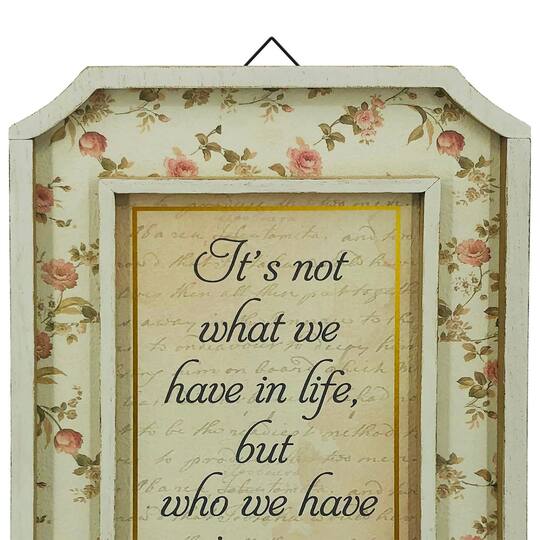 Vintage Floral Life Quote Wall Sign by Ashland® 